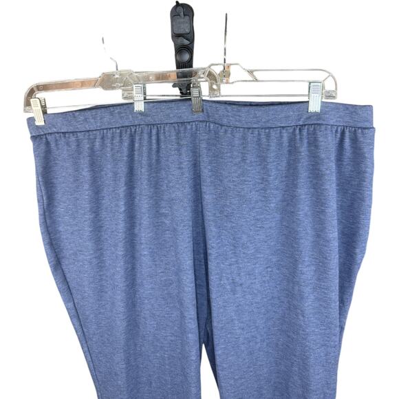 Attitudes by Renee Regular Casa Cozy Pull-On Pants Heather Navy 3X Stretch - Picture 2 of 9